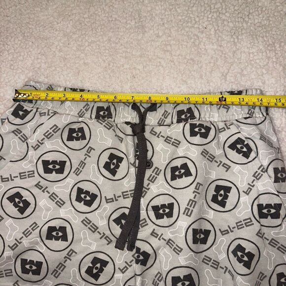 Disney Parks Monsters Inc Small Unisex Elastic Waist Sweat Shorts Green Gray NWT - Picture 5 of 6